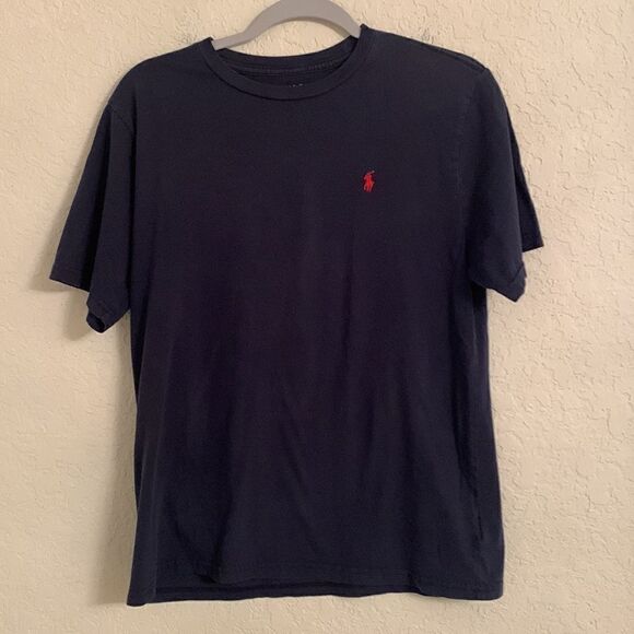 Polo Ralph Lauren Cotton Navy Men’s T-Shirt Short Sleeve Size XL/18-20/170 - Picture 1 of 6